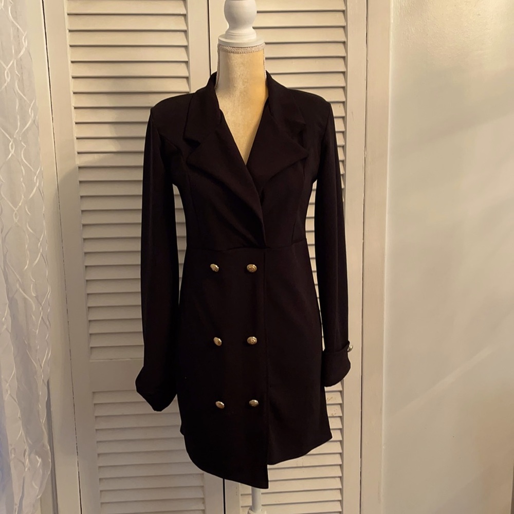 Blazer style black dress